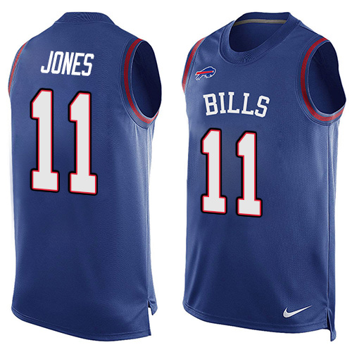 Nike Bills #11 Zay Jones Royal Blue Team Color Men's Stitched NFL Limited Tank Top Jersey - Click Image to Close